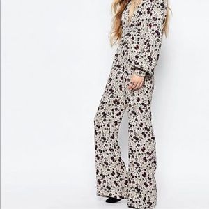 Free People Women's  Some Like It Hot Jumpsuit in Almond Combo size 8